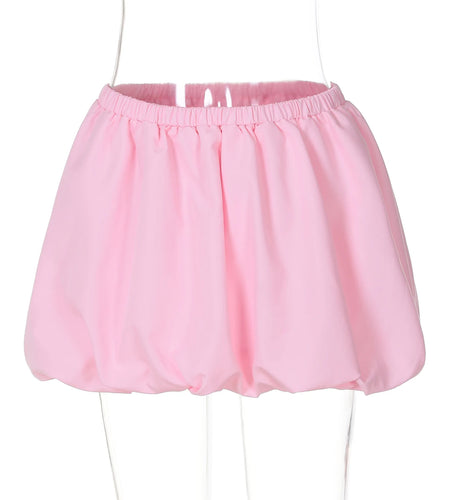 High Waist Solid Stretch Elegant Sexy Mini Skirt Summer Women Casual Cute Y2K Outfits Birthday Party Festival