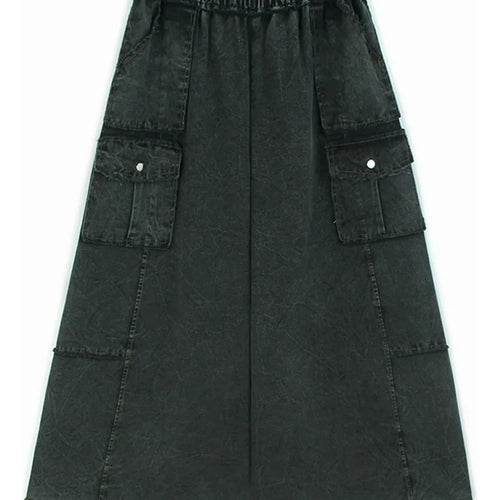 Load image into Gallery viewer, High Waist Caramel Color Denim Burr Pockets Wide Leg Jeans New Women Trousers Fashion Tide Spring Autumn 2025 1DH9668
