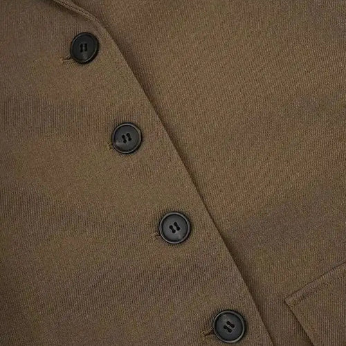 Load image into Gallery viewer, Women Khaki Single Breasted Belted Pocket Elegant Blazer New Lapel Long Sleeve Jacket Fashion Spring Autumn 2025 CPDB212
