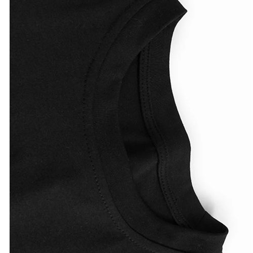 Load image into Gallery viewer, Women Black White Lace Color-block Big Size T-shirt New Round Neck Half Sleeve Fashion Tide Spring Summer 2025 1DH9816
