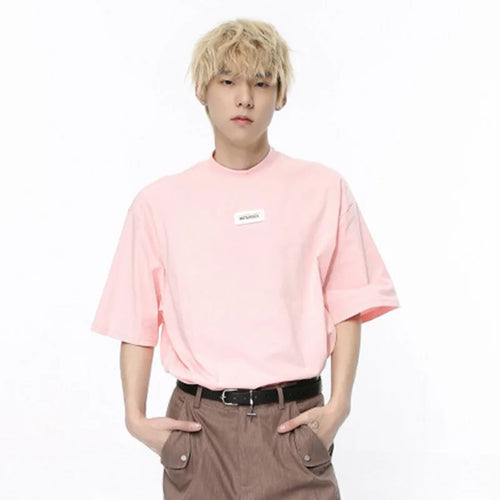 Load image into Gallery viewer, Men T-shirts Menwear Minimalist Metal Design Short Sleeve Fashion Round Collar Male Tops Summer Korean Style 9C5211
