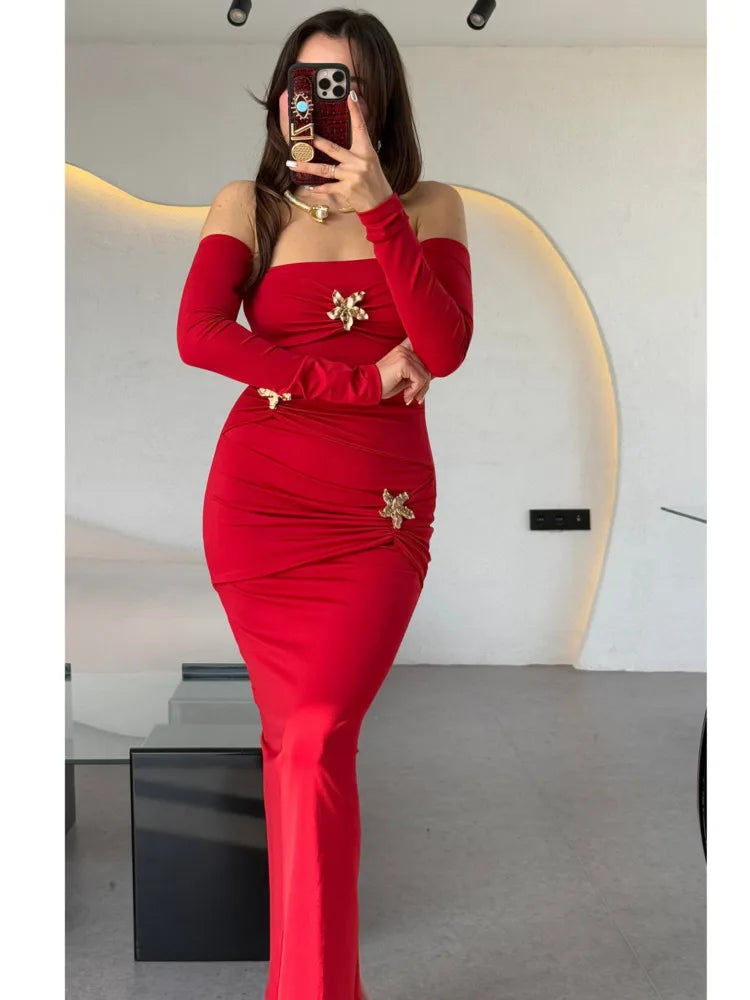 Elegant Strapless Bodycon Party Club Evening Dress Women Sexy Sleeveless Backless Summer New 2025 Slim Female Vestido
