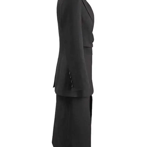 Load image into Gallery viewer, Black Blazer Slit Half-body Skirt Two Pieces Suit New Lapel Long Sleeve Women Fashion Tide Spring Autumn 2025 CPDB080
