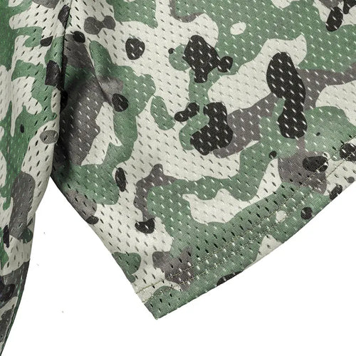 Load image into Gallery viewer, Men Vintage Mesh Jersey T-Shirt Y2K Graphic Printed Camouflage Tshirt Streetwear Hip Hop Punk Gothic V-Neck Breathable Top Tee
