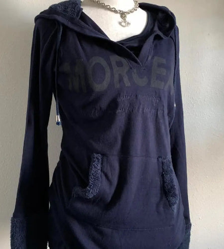 2024 Women's Clothing Vintage Hoodies Lamb Fleece Patchwork Hooded Sweatshirt for Women Casual Korean Fashion Y2k Hoodie Tops