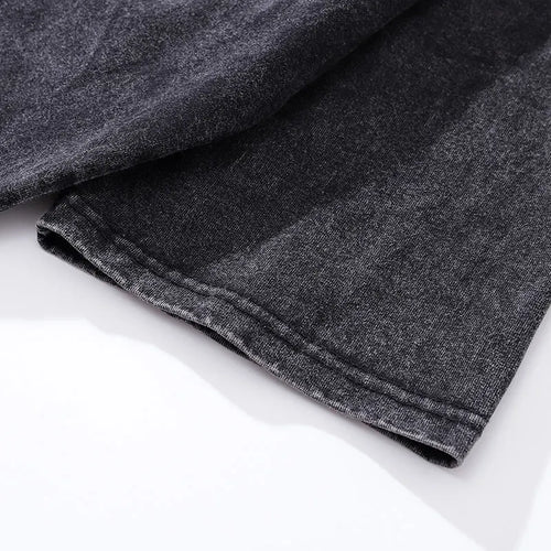 Load image into Gallery viewer, Vintage Black T-Shirt Harajuku Japanese Anime Cartoon Girl Skull Graphic Print Washed Tshirt 2024 Hip Hop Punk Loose Cotton Tops
