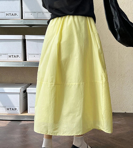 High Elastic Waist White Brief  Shaped Elegant Bud Half-body Skirt Women Fashion Tide New Spring Autumn 2025 1DJ1146