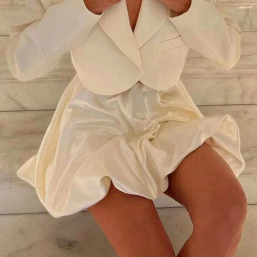 Load image into Gallery viewer, Pleated A-line Skirt White Women Ruffles Sweet Hottie Preppy Style Elastic Elastic Waist Slim Thin SimpleCasual Summer Wholesale
