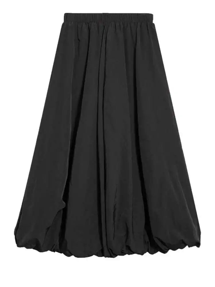 High Elastic Waist Black Brief Pocket Long Elegant Bud Half-body Skirt Women Fashion Tide New Spring Autumn 2025 1DH7170