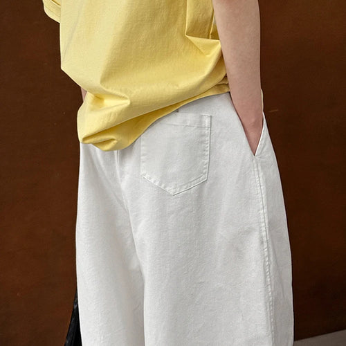 Load image into Gallery viewer, High Waist White Pleated Brief Long Elegant Wide Leg Jeans New Women Trousers Fashion Tide Spring Autumn 2025 1DH9977
