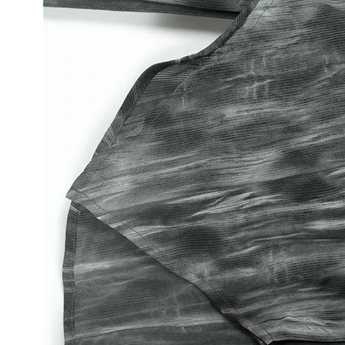 Load image into Gallery viewer, Women Dark Gray Tie Dye Ribbon Big Size Blouse New Lapel Short Sleeve Shirt Fashion Tide Spring Summer 2025 1DJ1047
