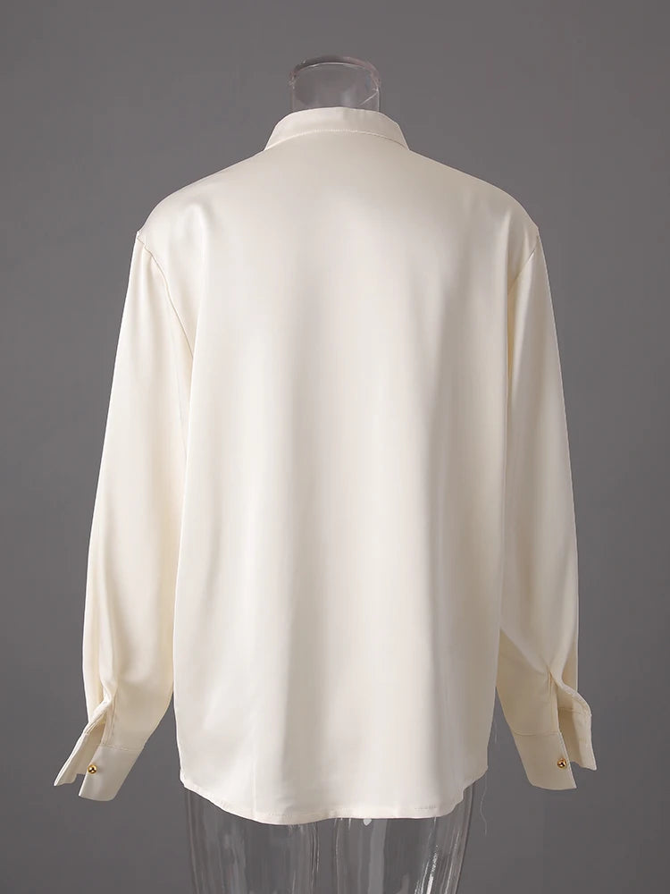 Women Apricot Embroidery Vintage Big Size Blouse New Stand Collar Long Sleeve Shirt Fashion Spring Autumn 2025 CPG3216