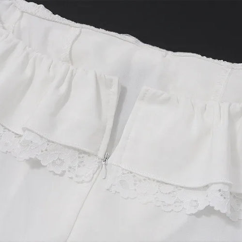 Load image into Gallery viewer, Off-shoulder Backless Sexy Mini Dress Women Robe Fashion White Strapless Sleeveless High Waist Lace Club Dress Female
