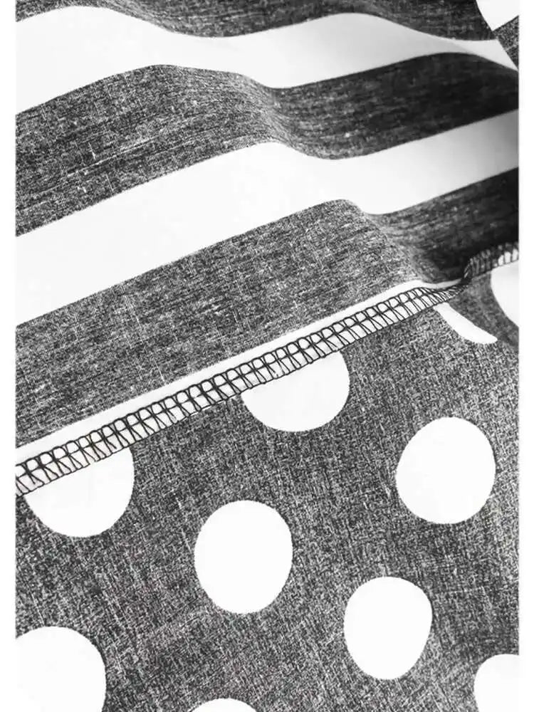 Women Black Dot Printed Big Size Pocket Strap Dress New Square Collar Sleeveless Fashion Tide Spring Autumn 2025 1DH6187