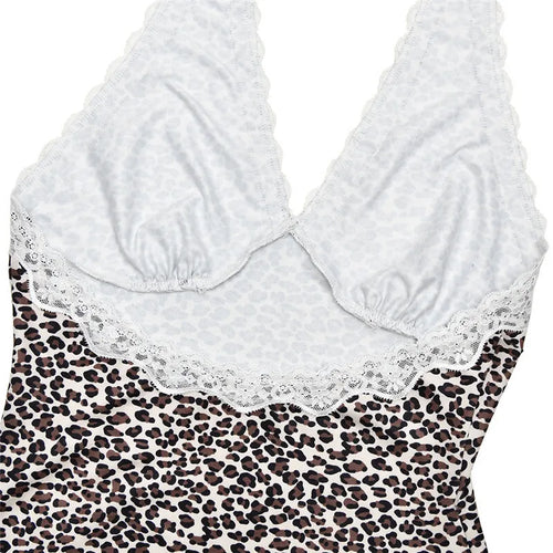 Load image into Gallery viewer, Leopard Print Backless Sexy Mini Dress For Woman Robe Contrast Color Halter Deep V Neck Sleeveless A-line Club Dress
