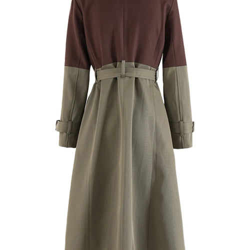 Load image into Gallery viewer, Women Green Color-block Big Size Elegant Blazer New Lapel Long Sleeve Jacket Fashion Tide Spring Autumn 2025 26D8105
