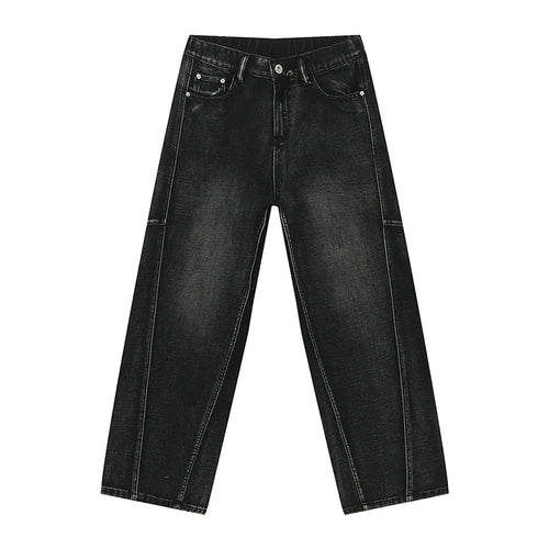 Load image into Gallery viewer, Men's  Jeans New Splicing Deconstruction Straight Wide Leg Gradient Color Trendy Male Denim Pants American Style 9W1845
