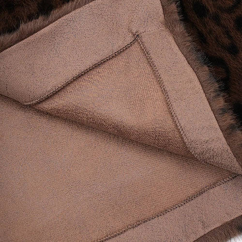 Load image into Gallery viewer, Brown Leoppard Print Big Size Long Faux Fur Jacket New Lapel Long Sleeve Women Coat Fashion Autumn Winter 2025 CPG2454
