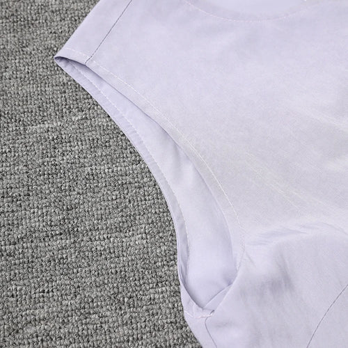 Load image into Gallery viewer, Women Light Purple Irregular Spliced Big Size Vest Dress New Round Neck Sleeveless Fashion Tide Spring Summer 2025 CPG3083
