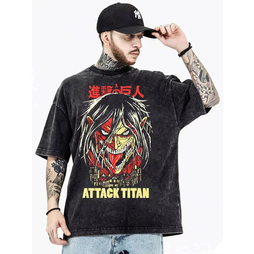 Load image into Gallery viewer, Vintage Washed Tshirts T Shirt Harajuku Oversize Tee Cotton fashion Streetwear unisex top a88
