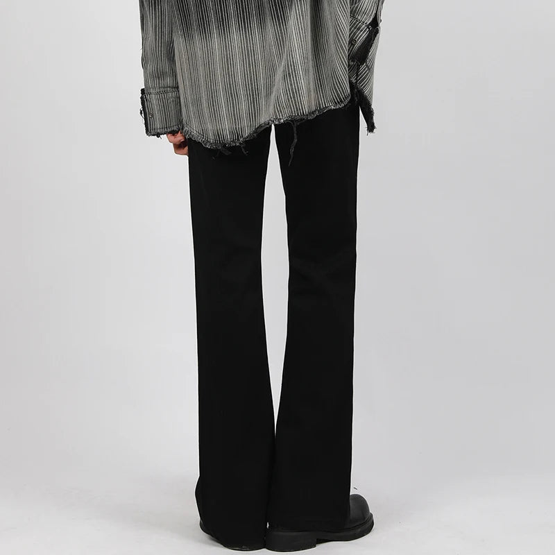 Male Denim Pants New American Cleanfit Micro Flared Jeans Men's Simple Slimming Straight Leg Trousers Trendy 2025 9W1426