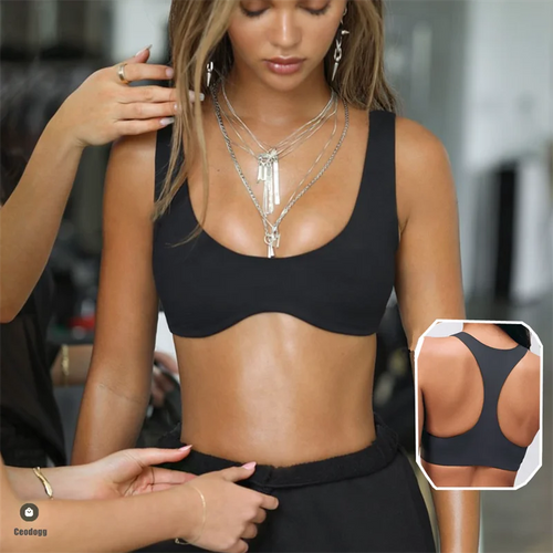 Load image into Gallery viewer, Pad Nude Sport Bra Vest Women Underwear Sportswear Quick-dry Jogging Fitness Top with Cups Ladies Gym Active Bra Yoga Wear
