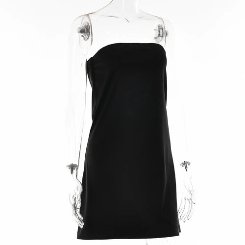 Load image into Gallery viewer, Satin Sexy Backless Mini Dress Women Robe Fashion Strapless Sleeveless Bodycon Night Club Party Short Dresses Vestido
