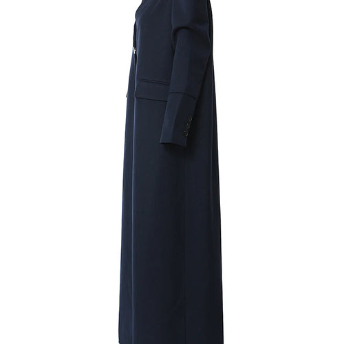 Load image into Gallery viewer, Women Navy Blue Elegant Long Shaped Blazer New Stand Collar Long Sleeve Jacket Fashion Tide Spring Autumn 2025 1DH3989
