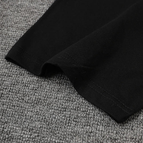 Load image into Gallery viewer, Women Black Mesh Color-block Big Size Knee-Length Dress New Round Neck Short Sleeve Fashion Spring Summer 2025 CPG3040
