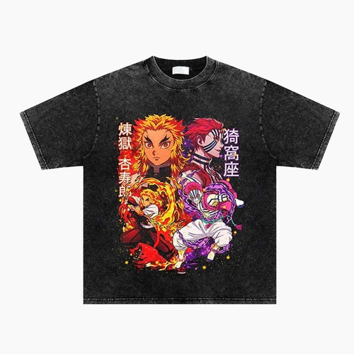 Load image into Gallery viewer, Vintage Washed Tshirts Anime T Shirt Harajuku Oversize Tee Cotton fashion Streetwear unisex top ab76
