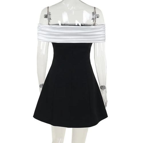 Load image into Gallery viewer, Off-shoulder Backless Sexy Mini Dress For Women Fashion Strapless Sleeveless High Waist A-line Club Party Dress Elegant
