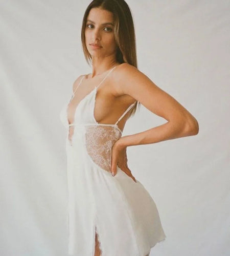 Deep V Neck Bodycon Mini Dresses Women Summer Sexy Harajuku Y2K Clothes Hollow Out Spaghetti Strap Backless Lace Dress