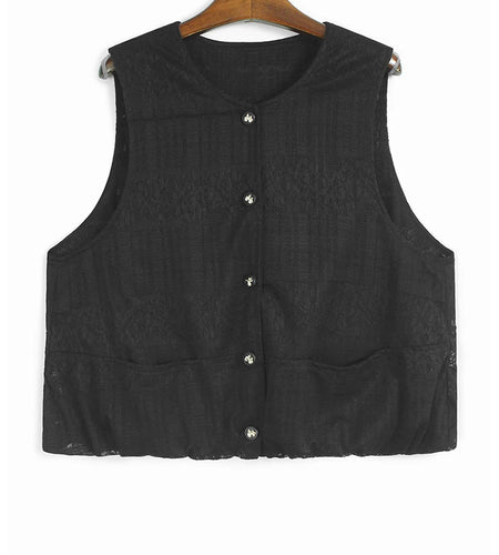 Black Vest Half-body Bud Skirt Two Pieces Suit New Round Neck Sleeveless Women Fashion Tide Spring Autumn 2025 1DJ1436