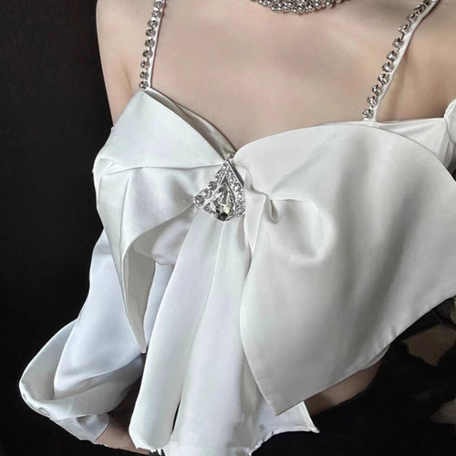 Load image into Gallery viewer, Solid Spliced Diamonds Vest For Women Square Neck Sleeveless Backless Patchwork Zipper Vests Female Fashion Style
