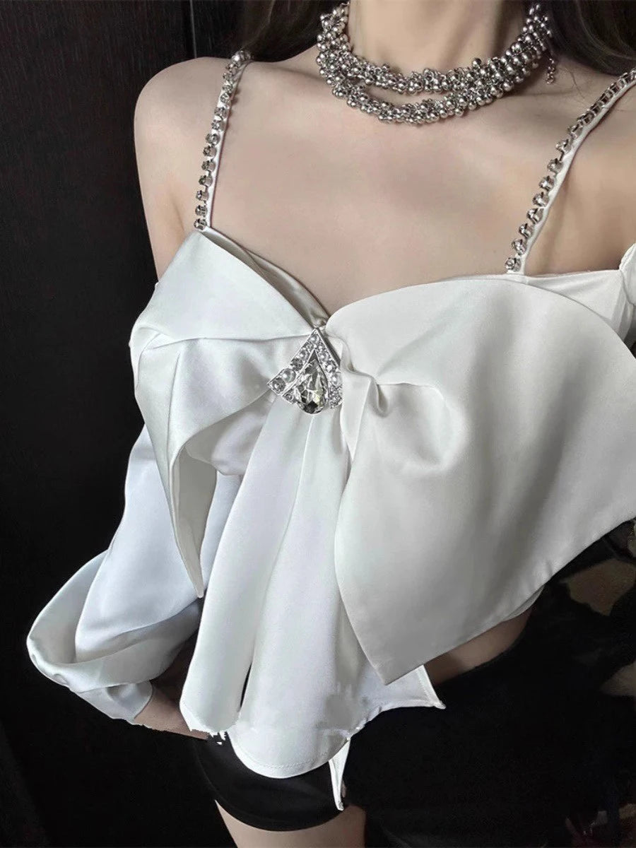 Solid Spliced Diamonds Vest For Women Square Neck Sleeveless Backless Patchwork Zipper Vests Female Fashion Style