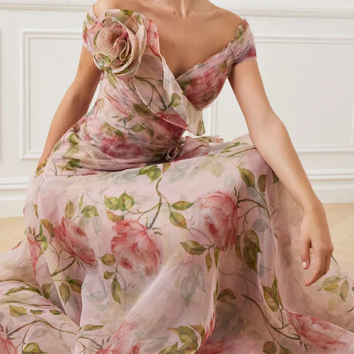 Load image into Gallery viewer, Solid Spliced Appliques Slimming Dresses For Women Slash Neck Short Sleeve High Waist Temperament Dress Female New
