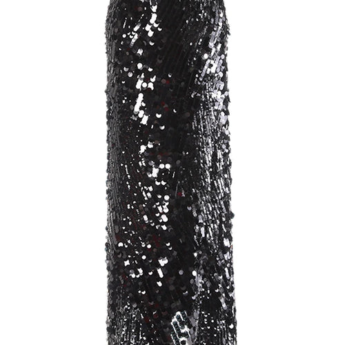Load image into Gallery viewer, High Elastic Waist Black Sequins Back Slit Elegant Half-body Skirt Women Fashion Tide New Spring Autumn 2025 1DJ1138
