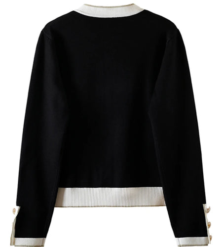 Spring Autumn Three Colors Loose O-Neck Knit Cardigan Coat Women Button Down Long Sleeve Casual Chic Tops C-160