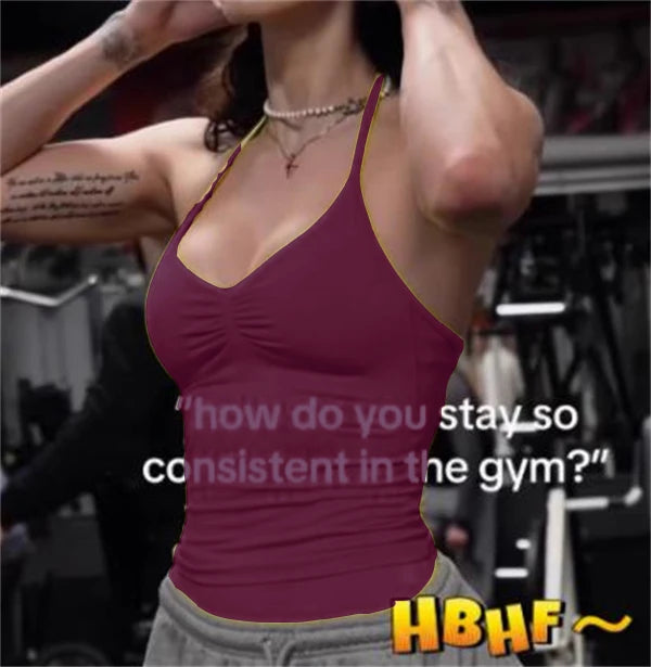 Impact Longline Larger Strappy Top Sports Yoga Vest Women Fitness Tank Gym Beautiful Open Back Bra Running Workout Halter