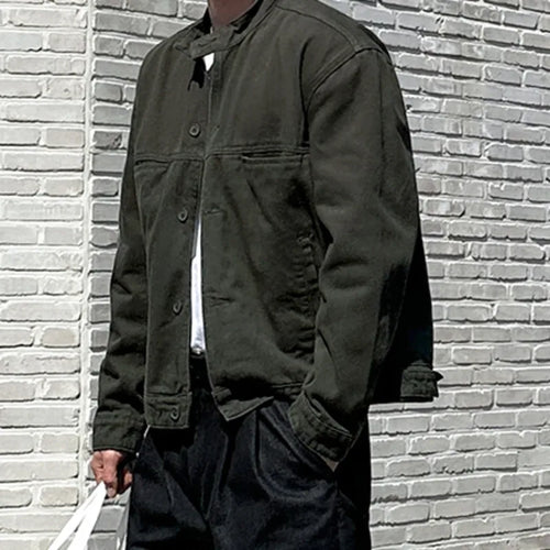 Load image into Gallery viewer, Men&#39;s Jacket New Spring Stand Collar Design Male Loose Casual Solid Color Clothing Korean Multi Pockets Trendy 9W1441
