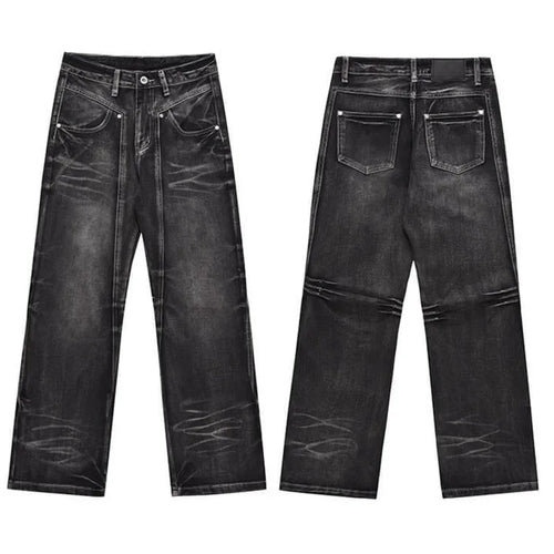 Load image into Gallery viewer, Hip Hop Men's Wear Denim Pant Boot Cut New Trendy Wide Leg Jeans Summer Personalized Bottoms 2025 American Tide 9W1423
