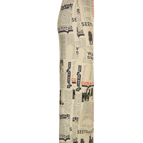 Load image into Gallery viewer, Vintage Newspaper Letter Print High Waist Long Skirt Women Distressed Harajuku Slim Pencil Skirts Aesthetic Y2K Chic
