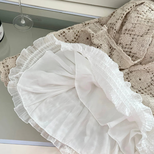 Load image into Gallery viewer, Summer 2024 Khaki Sleeveless Backless Elegant Sexy Club Strapless Dress Women Hollow Out Flower Crochet Party Long Dress Popular
