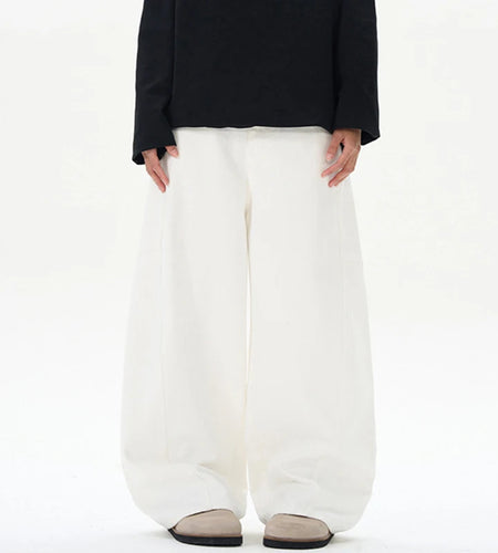 Men Jeans Straight Wide Leg Curved Knife Design Splicing Gradient Color Trendy New High Street Summer Male Clothing 9W2026