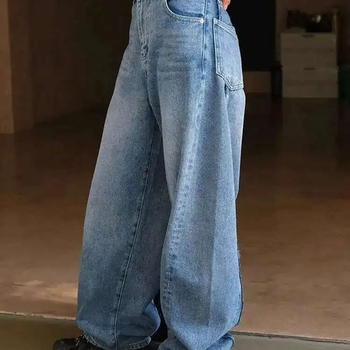 Load image into Gallery viewer, High Waist Blue Denim Long Casual Big Size Wide Leg Jeans New Women Trousers Fashion Tide Spring Autumn 2025 1DH6727
