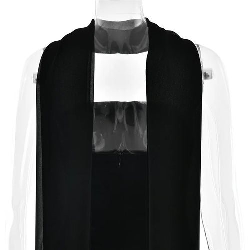 Load image into Gallery viewer, Scarf Collar Strapless Sexy Maxi Dress For Women Fashion Off-shoulder Backless Bodycon Club Party Long Dress Elegant
