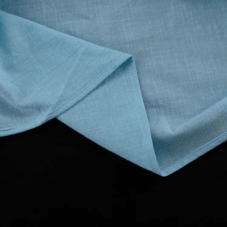 Short Puff Sleeve Maxi Dress For Women Fashion Autumn New Blue V Neck Loose Basic Casual Long Dress Elegant Gown