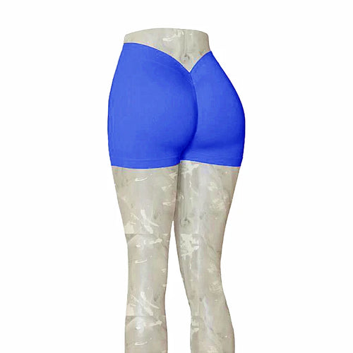 Load image into Gallery viewer, Nylon Back V Butt Yoga Shorts Women High Waist Fitness Workout Gym Running Scrunch Leggings Trousers Jogging Athletic Wear
