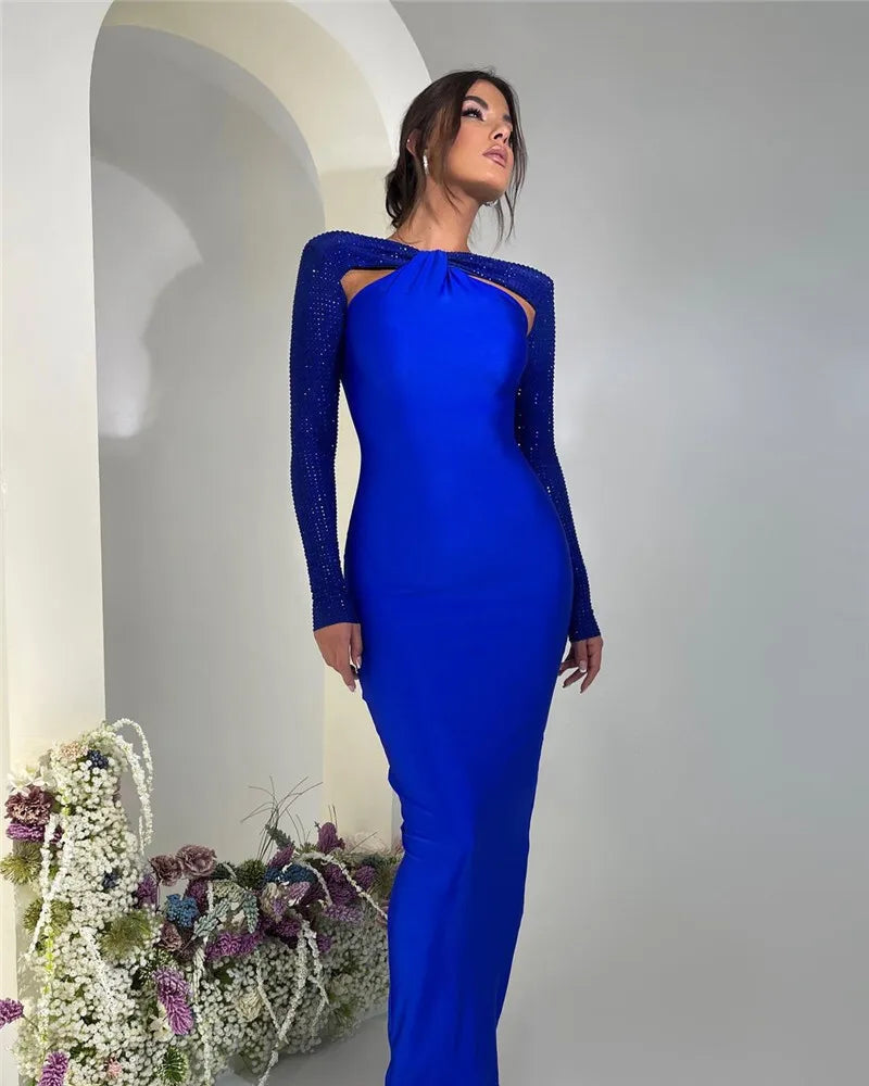 Hollow Out Sparkle Long Sleeve Maxi Dress For Women Glitter Vestidos Robe New Bodycon Shiny Night Club Party Long Dress