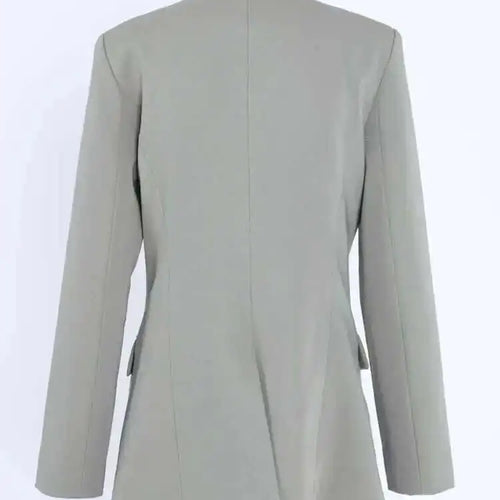 Load image into Gallery viewer, Women Gray Button Cross Hollow Out Elegant Blazer New V-neck Long Sleeve Jacket Fashion Tide Spring Autumn 2025 CPDB002
